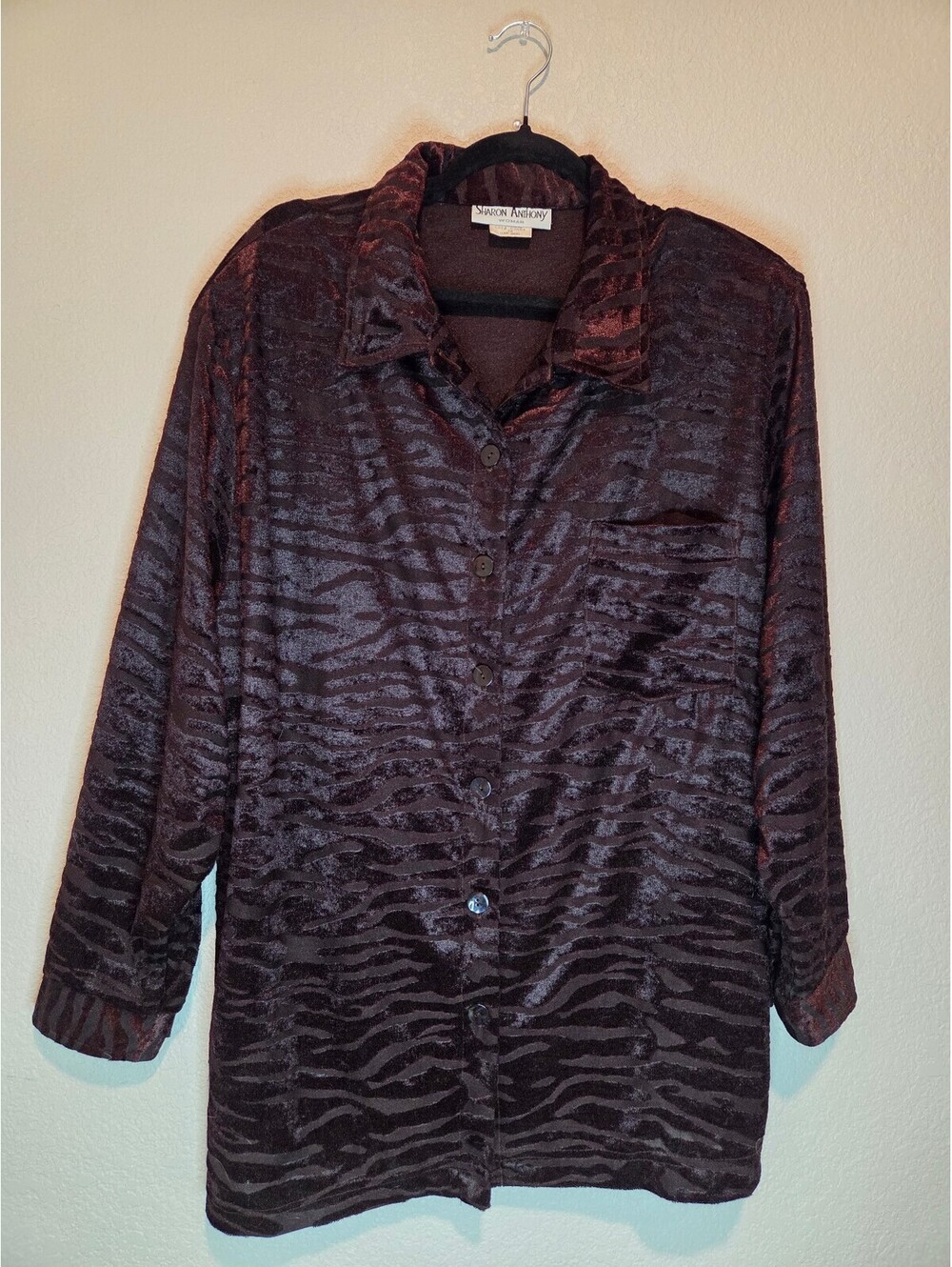 Sharon Anthony Woman 3X Textured Button-Up Blouse